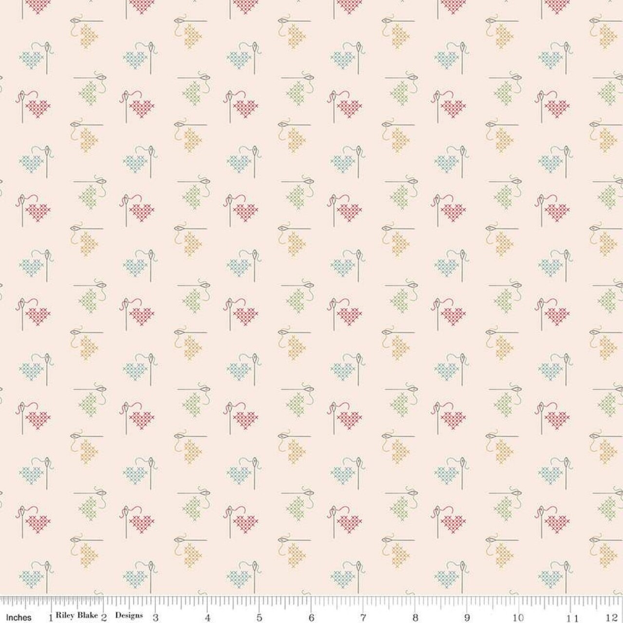 Hush Hush 5 Stitched with Love Cotton 43"/44" Fabric Per Yard